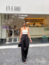Women High Quality High Waisted Straight Cut Trousers